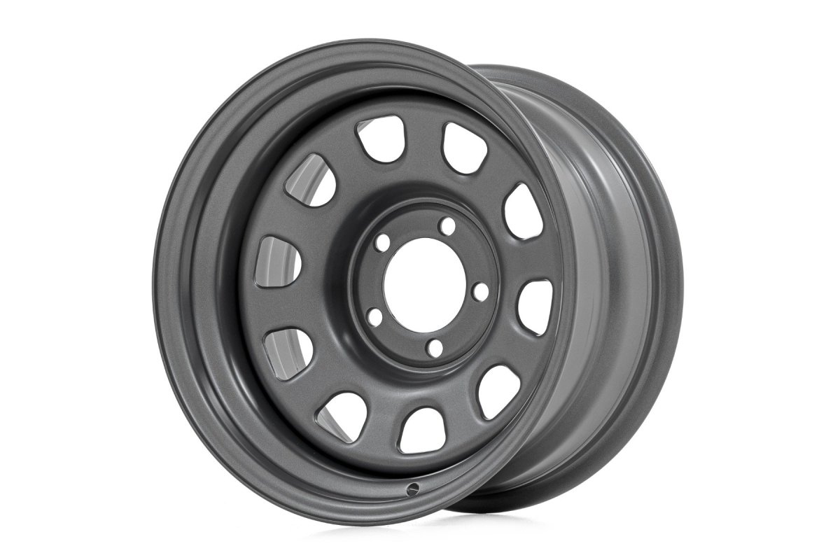 Chevrolet K1500 Steel Wheel - Rough Country - 10-slot D-window - Gray - '88-'99